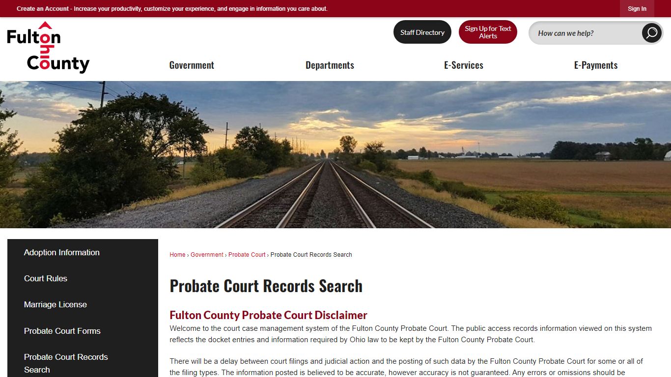 Probate Court Records Search | Fulton County, OH ...