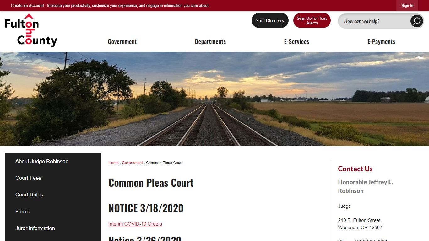 Common Pleas Court | Fulton County, OH - Official Website